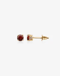 Stud Earrings with Rhodolite Garnet in 10kt Yellow Gold