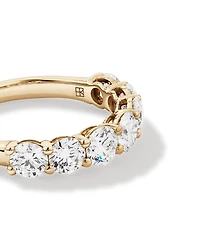 Alliance ronde en diamant brillant de laboratoire TW de 2,00 carats en or jaune 14 carats