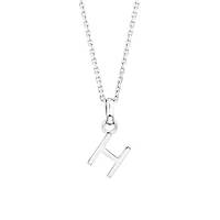 "H" Initial Pendant in Sterling Silver