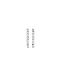 Boucles d’oreilles créoles en diamant cultivées en laboratoire TW de 1,00 carat serties en or blanc 10 carats