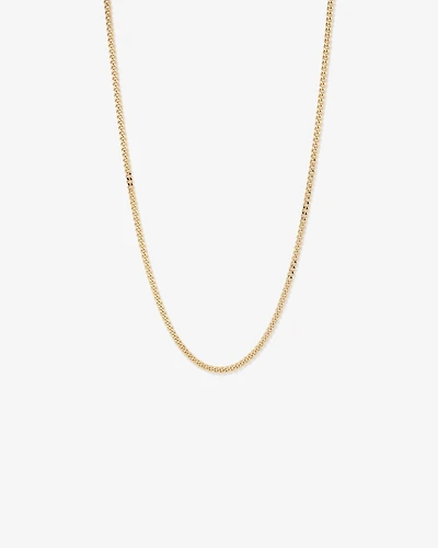 50cm (22") 4.2mm Width Semi Solid Diamond Cut Curb Chain in 10kt Gold