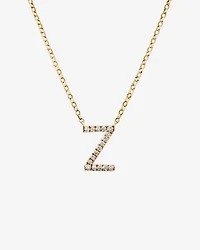 "Z" Initial Necklace with 0.10 Carat TW of Diamonds in 10kt Yellow Gold