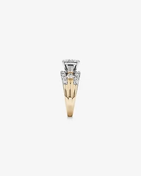Engagement Ring with 1.75 Carat TW of Diamonds in 14kt White and Yellow Gold