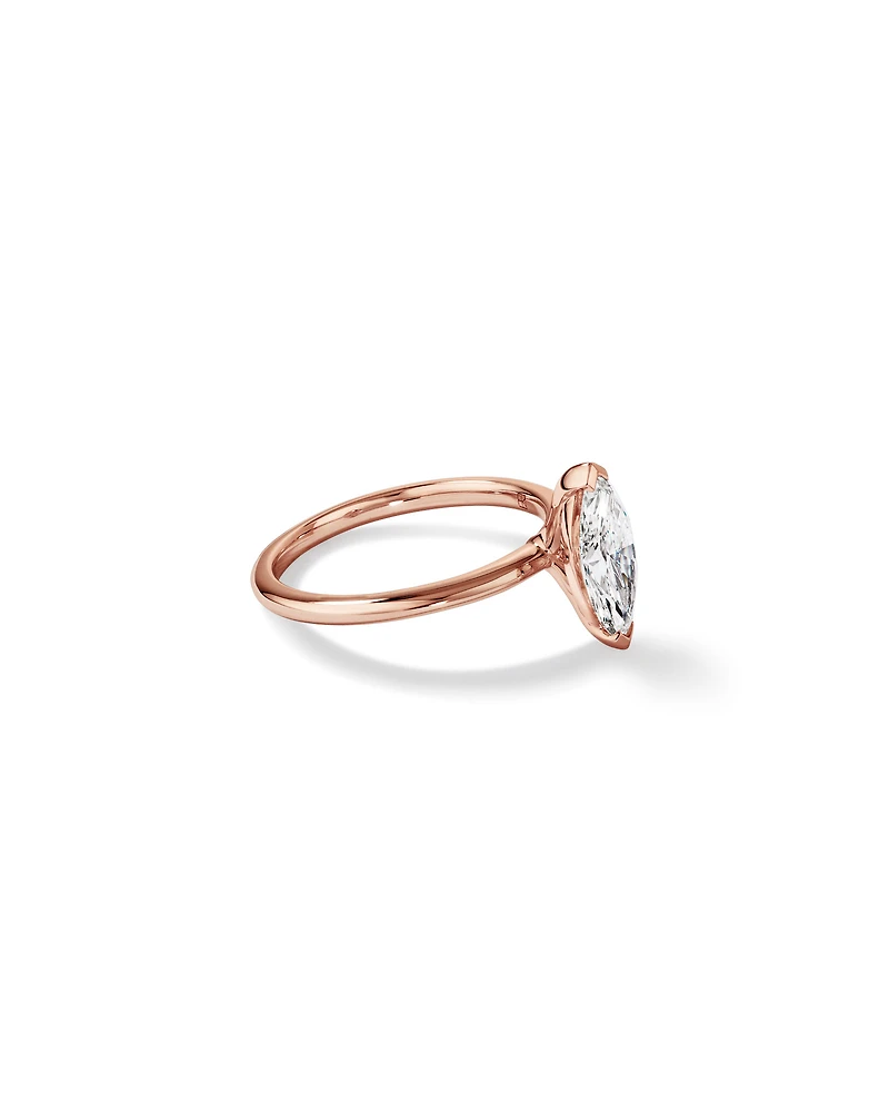 1.25 Carat TW Marquise Laboratory-Grown Diamond Solitaire Engagement Ring in 14kt Rose Gold