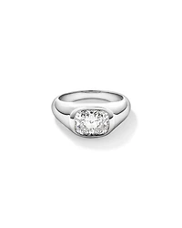 2.00TW Elongated Cushion Laboratory-Grown Diamond Ring 14kt White Gold