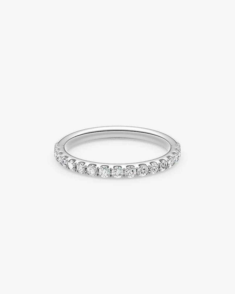 Wedding Band with / Carat TW of Diamonds 14kt White Gold