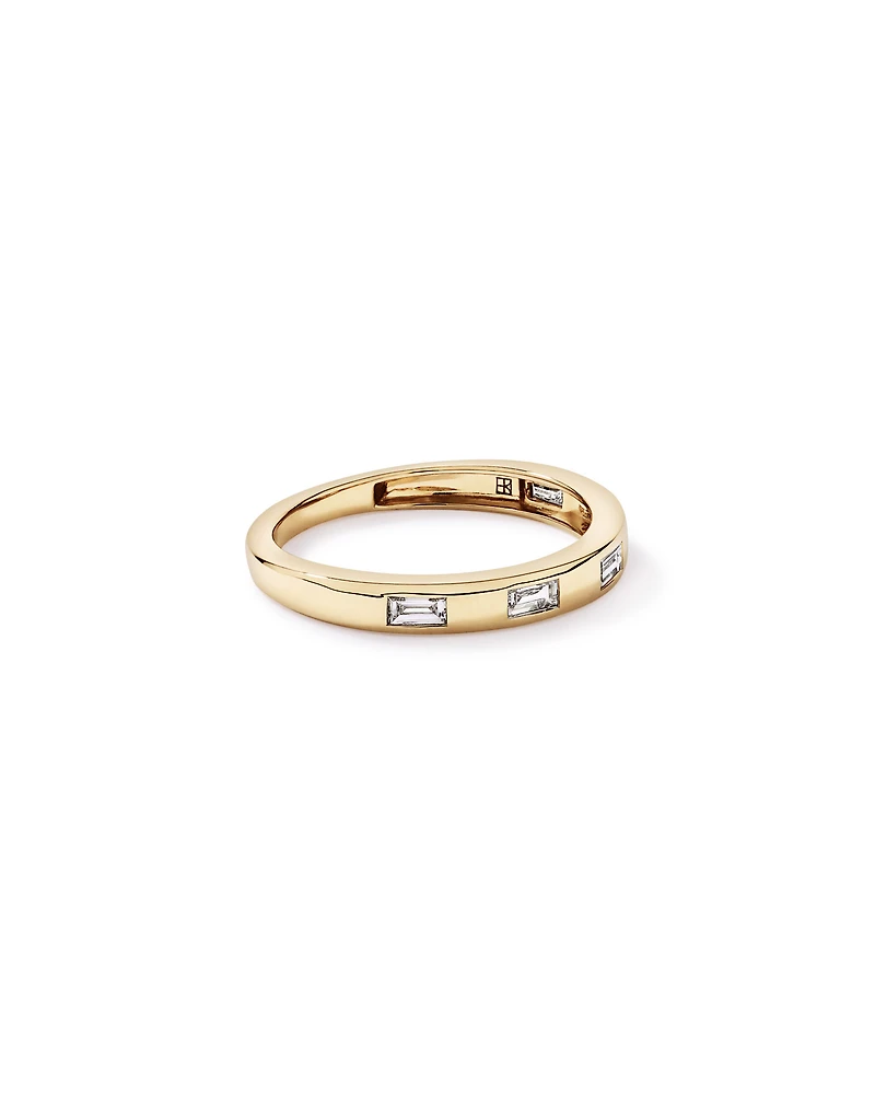0.22TW Baguette Laboratory-Grown Diamond Wedding Band in 14kt Yellow Gold