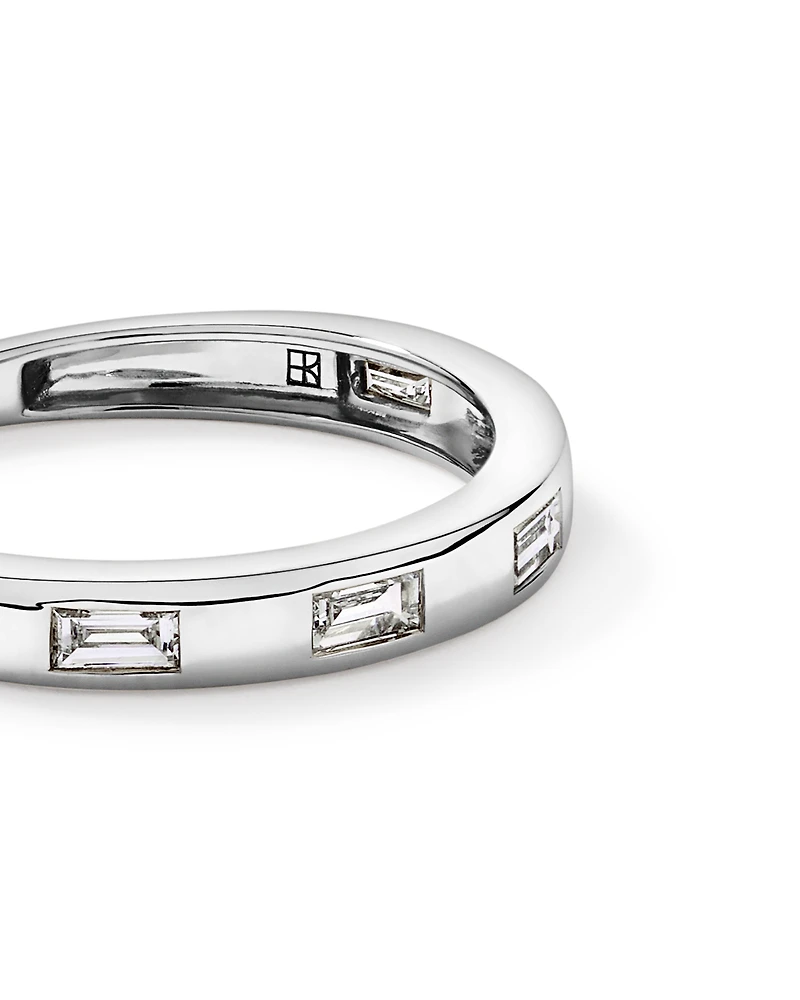 0.22TW Baguette Laboratory-Grown Diamond Wedding Band 14kt White Gold