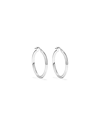 Boucles d’oreilles rondes à cerceaux de 25 mm en argent sterling