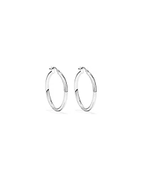 Boucles d’oreilles rondes à cerceaux de 25 mm en argent sterling