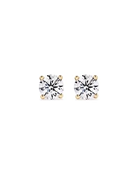 0.60 Carat TW Round Brilliant Laboratory-Grown Diamond Solitaire Stud Earrings in 10kt Yellow Gold