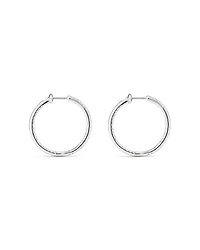 Hoop Earrings With 0.50 Carat TW Of Diamonds 10kt White Gold