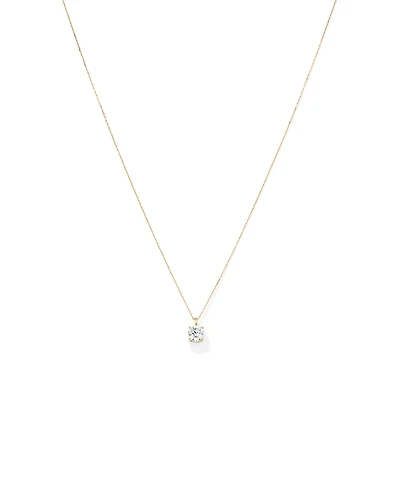 1.00 Carat TW Laboratory-Grown Diamond Solitaire Pendant in 14kt Yellow Gold