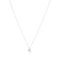 Pendentif solitaire en diamant cultivé en laboratoire TW de 1,00 carat en or jaune 14 carats