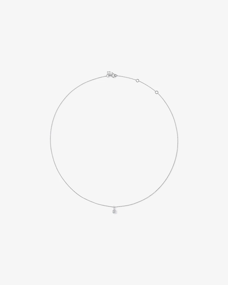 0.20 Carat TW Round Brilliant Laboratory-Grown Diamond Solitaire Pendant in Sterling Silver