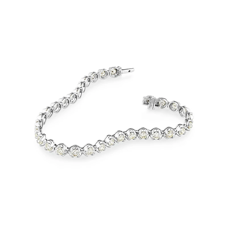 6.00 Carat TW Diamond Tennis Bracelet in 14kt White Gold