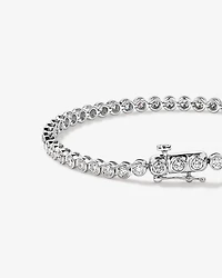 2.85 Carat TW of Laboratory-Grown Diamond Tennis Bracelet in Sterling Silver