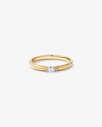 Lab Diamond Stacker Ring 10kt Gold