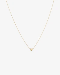 Collier en or jaune 10 K à cœur coulissant