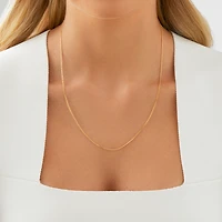 Chaîne à maillons gourmette de 50 cm en or jaune 10 K