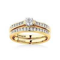 Bridal Set with 0.50 Carat TW of Diamonds in 14kt Yellow & White Gold