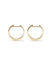 0.25 Carat TW Channel Set Round Brilliant Diamond Huggie Hoop Earrings in 10kt Yellow Gold