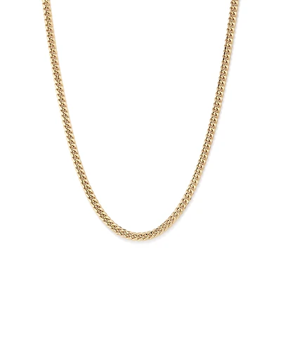 50cm (20") 6.15mm Width Semi Solid Miami Curb Chain in 10kt Yellow Gold