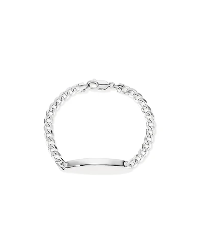 21cm (8.5") ID Curb Bracelet in Sterling Silver