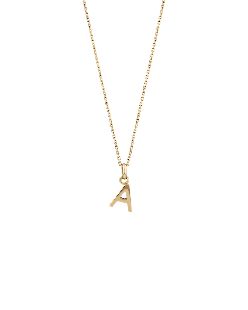A Initial Pendant in 10kt Yellow Gold