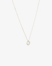 Diamond Studded Circle Necklace in 10kt Yellow Gold