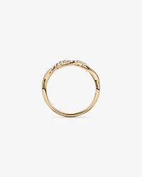 0.16TW Round Brilliant Laboratory-Grown Diamond Twist Wedding Ring 14kt Yellow Gold