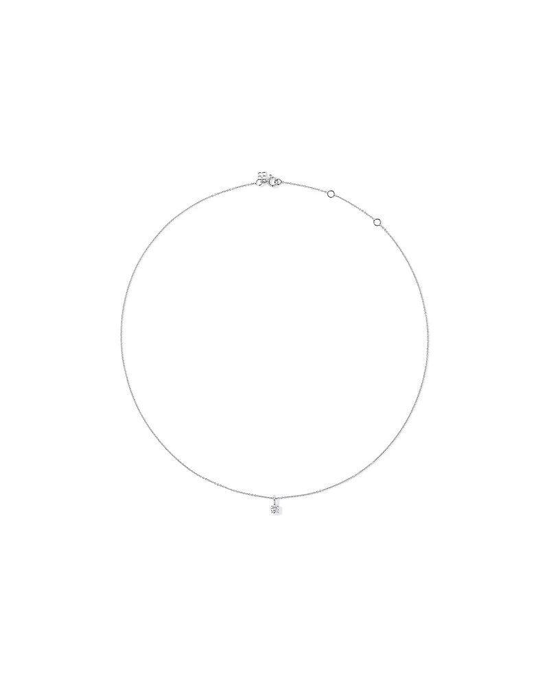 0.20 Carat TW Round Brilliant Laboratory-Grown Diamond Solitaire Pendant in Sterling Silver