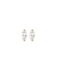 0.60 Carat TW Marquise Cut Solitaire Laboratory-Grown Diamond Stud Earrings in 10kt Yellow Gold