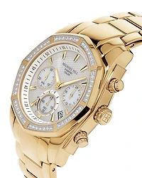 Men's Solar Chronograph Watch with 0.50 Carat TW Diamonds in Gold-Tone Stainless Steel