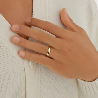 5mm High Domed Wedding Band in 10kt Yellow Gold