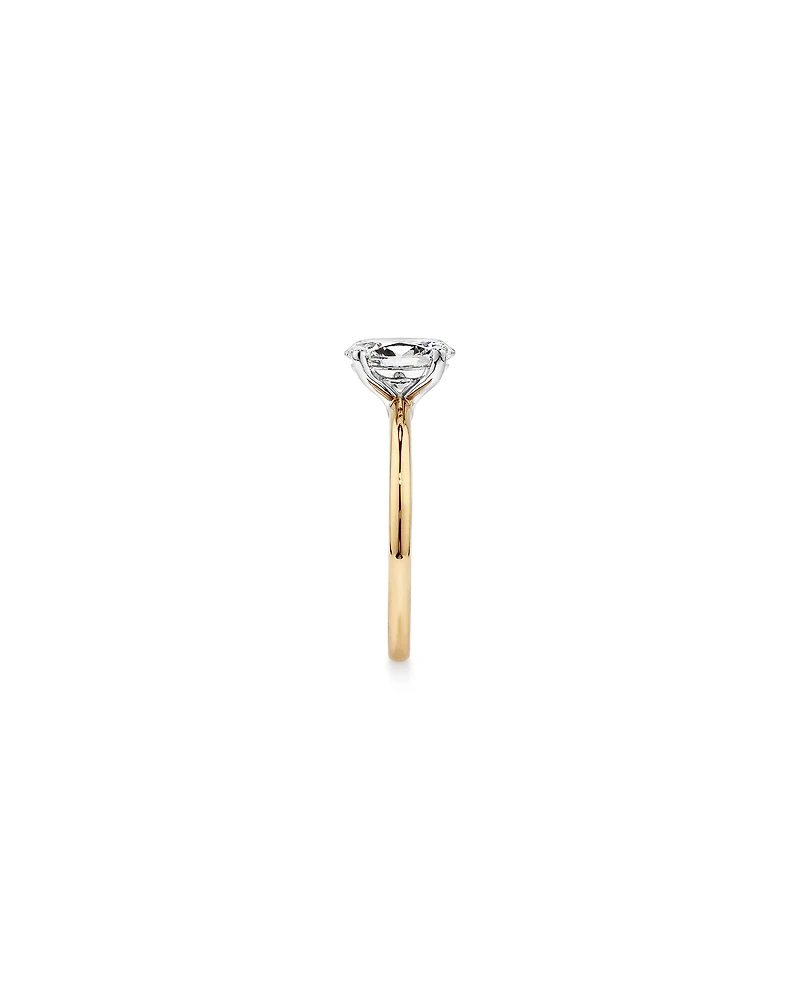 1.25 Carat TW Oval Laboratory-Grown Diamond Solitaire Engagement Ring 14kt Yellow and White Gold