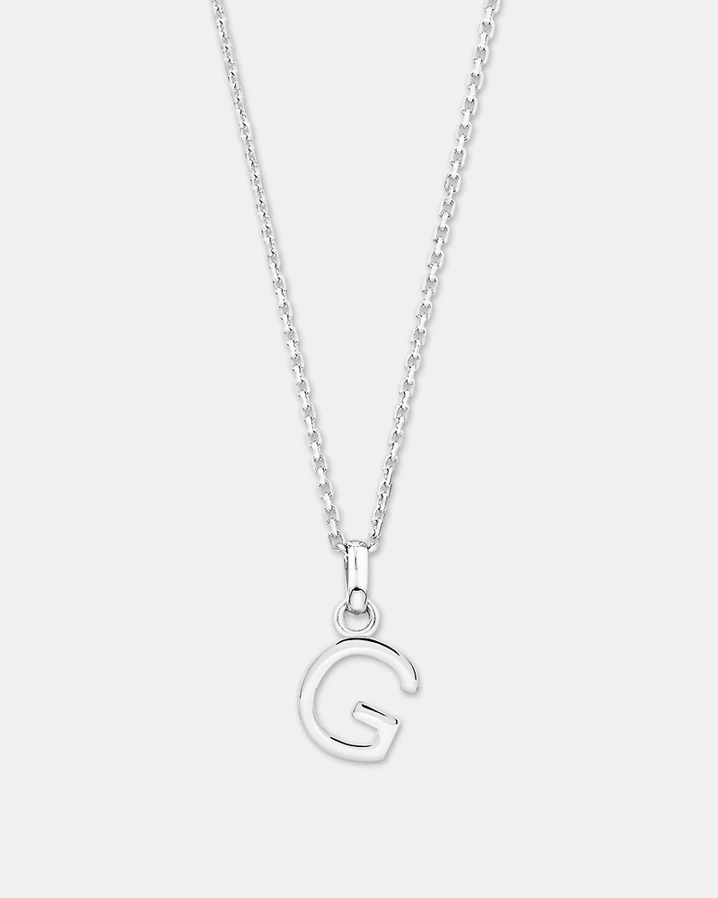 "G" Initial Pendant in Sterling Silver