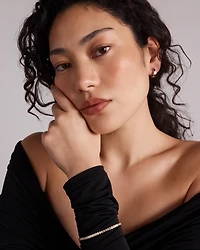 LAB. Tennis Bracelet with 2.95 Carat TW Emerald Cut Laboratory-Grown Diamonds in 10kt Yellow Gold