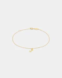 Collier à pendentif initiale J en or jaune 10 K
