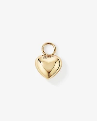 Puff Heart Single Earring Charm in 10kt Yellow Gold