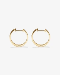 0.25 Carat TW Channel Set Round Brilliant Diamond Huggie Hoop Earrings in 10kt Yellow Gold