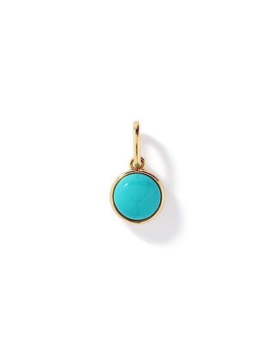 Pendentif rond turquoise en vermeil 18kt
