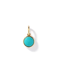 Pendentif rond turquoise en vermeil 18kt