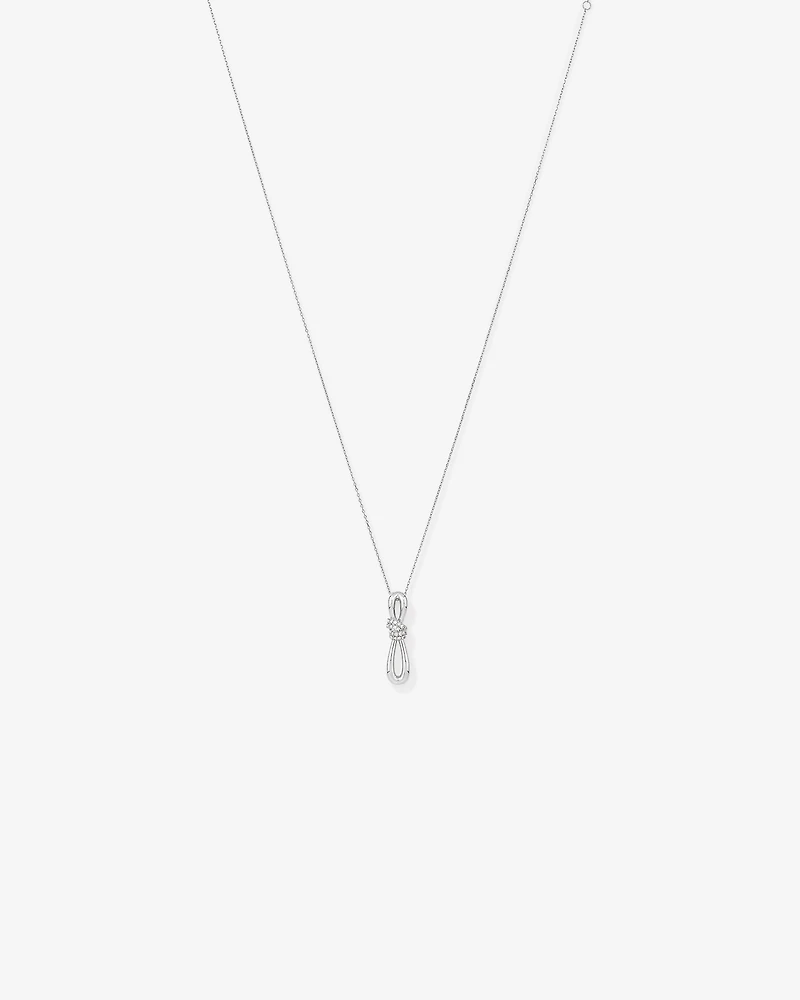 0.15 Carat TW Diamond Knots Pendant in Sterling Silver