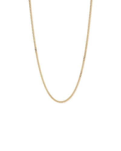 60cm (22") 4.2mm Width Semi Solid Diamond Cut Curb Chain in 10kt Yellow Gold