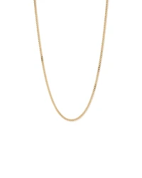 60cm (22") 4.2mm Width Semi Solid Diamond Cut Curb Chain in 10kt Yellow Gold