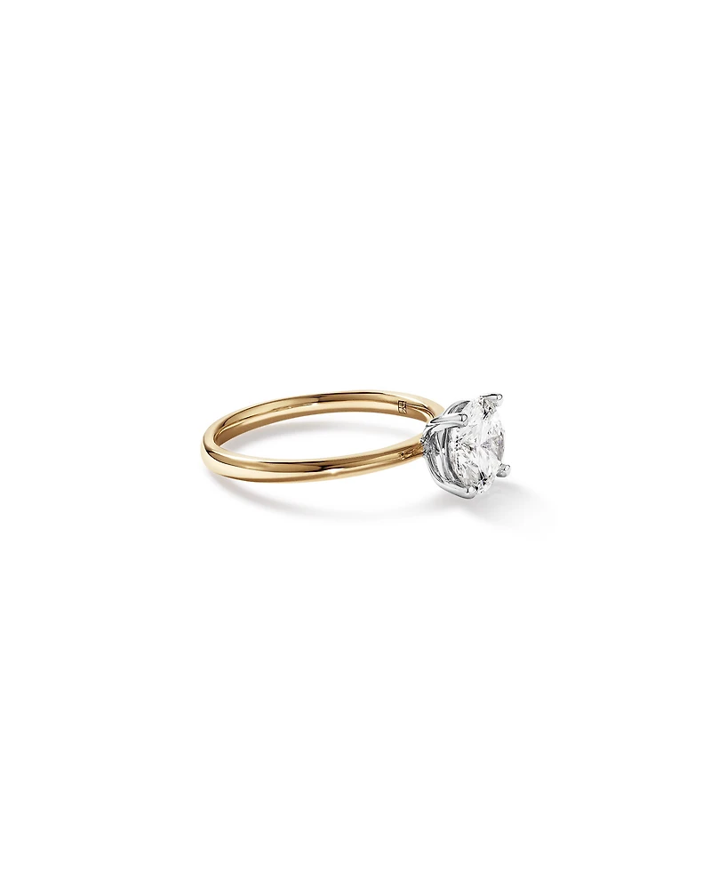 1.50 Carat TW Round Brilliant Signature 101 Solitaire Diamond Ring in 14kt Yellow & White Gold
