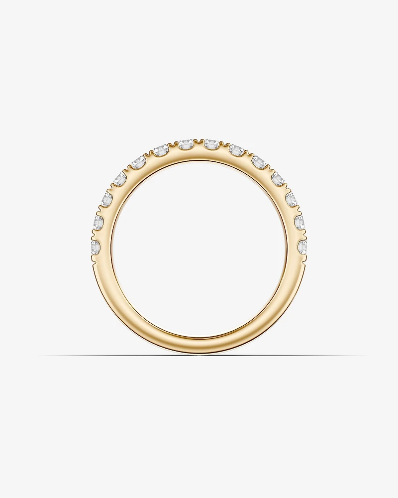 0.75 Carat TW Round Brilliant Half Claw Ring 18kt Yellow Gold
