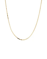 45cm (18”) 2mm-2.5mm Width Herringbone Chain 10kt Yellow Gold