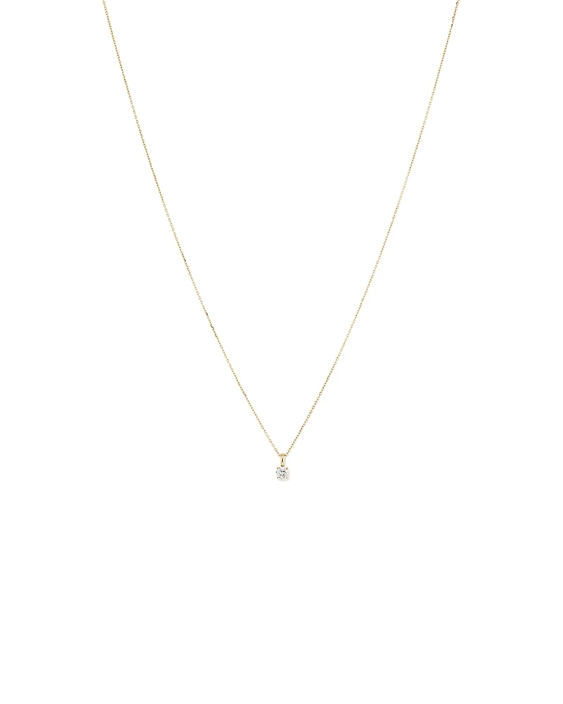 0.25 Carat TW Diamond Solitaire Pendant in 18kt Yellow Gold